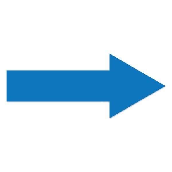 Ergomat 12inx4in Stem 2in DuraStripe Supreme Arrows Blue, 30PK DSV-ARR-12-B-KIT - main